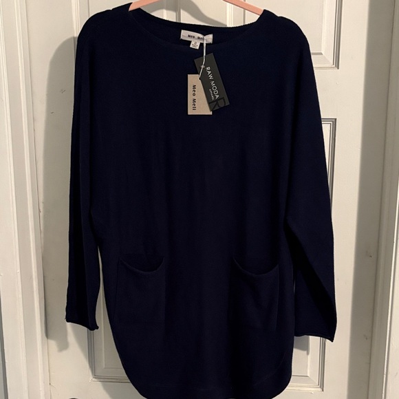 NWT Meo Meli Navy Blue Women's Sweater - Picture 1 of 4